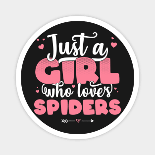 Just A Girl Who Loves Spiders - Cute Spider lover gift graphic Magnet